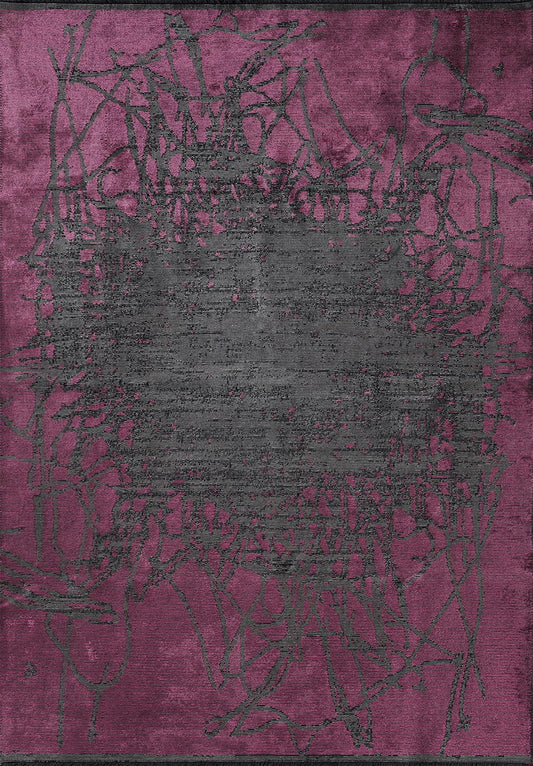 SPLASH PINK - GREY RUG