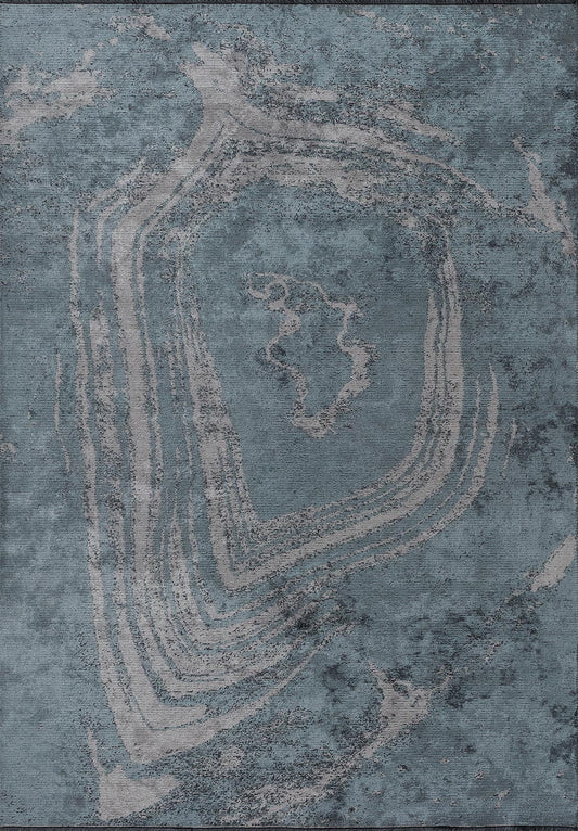 SMOKE LIGHT GREY - BLUE RUG