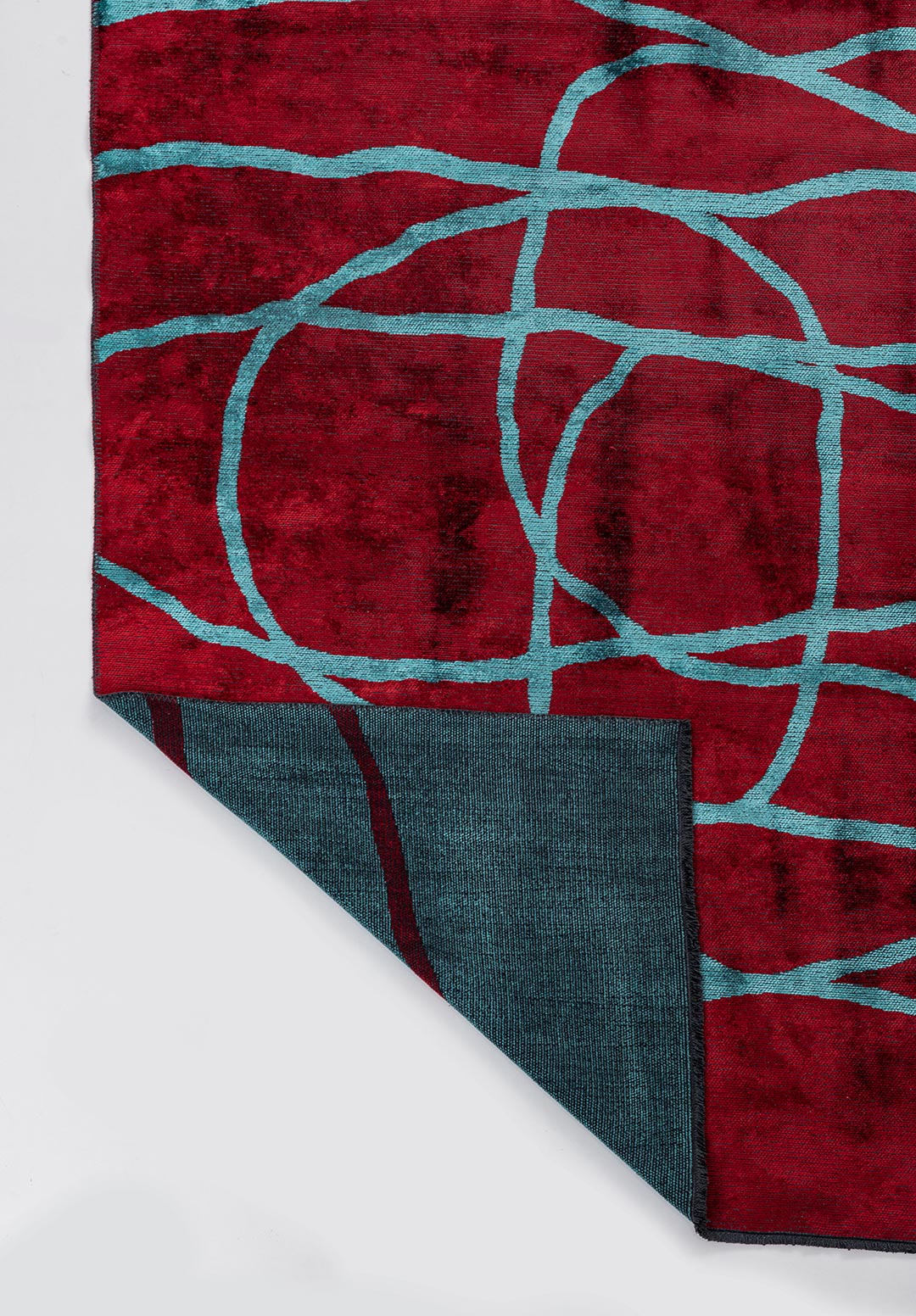 ROPE TURQUOISE - RED RUG