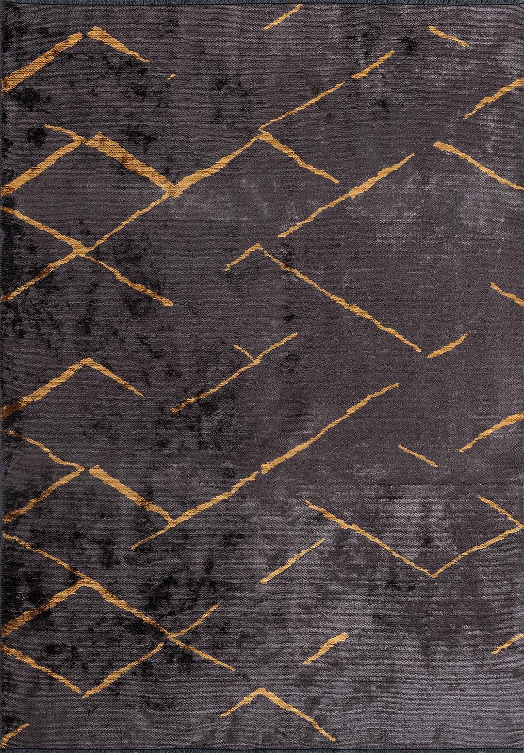 WAVE MUSTARD - CHARCOAL RUG