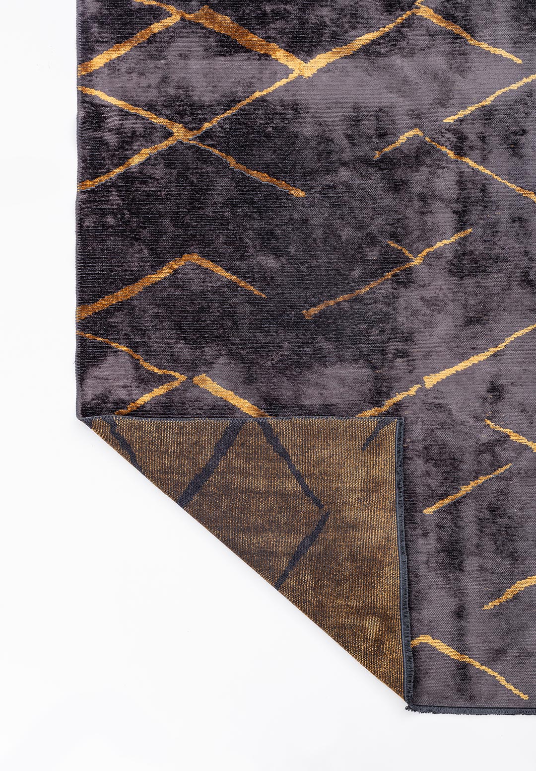 WAVE MUSTARD - CHARCOAL RUG