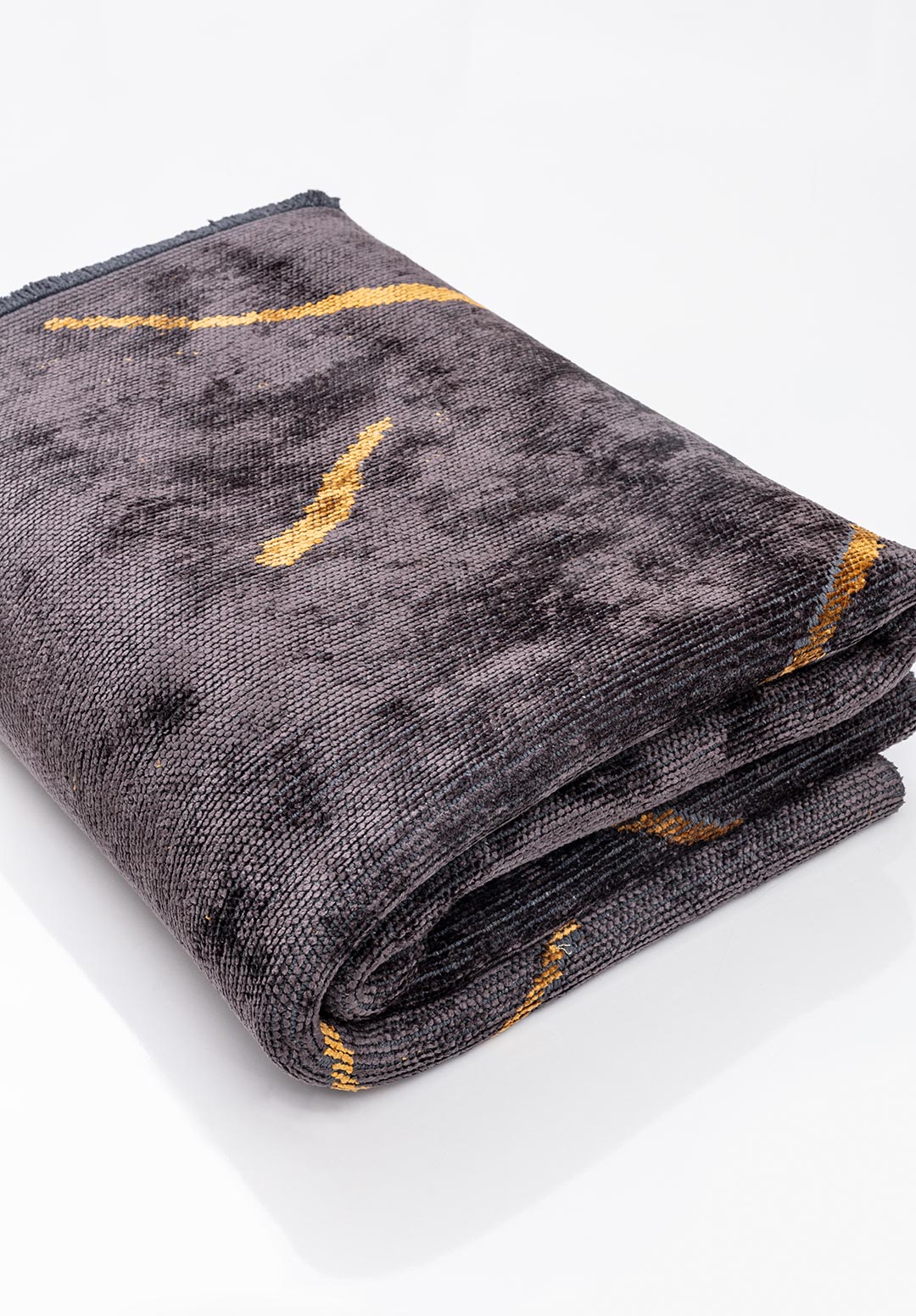 WAVE MUSTARD - CHARCOAL RUG