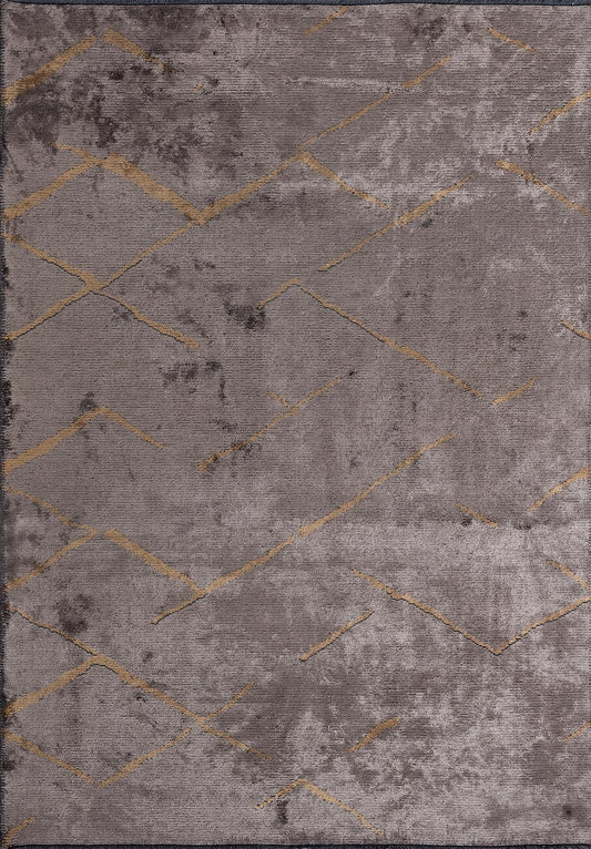 WAVE LIGHT BROWN - DARK GREY RUG