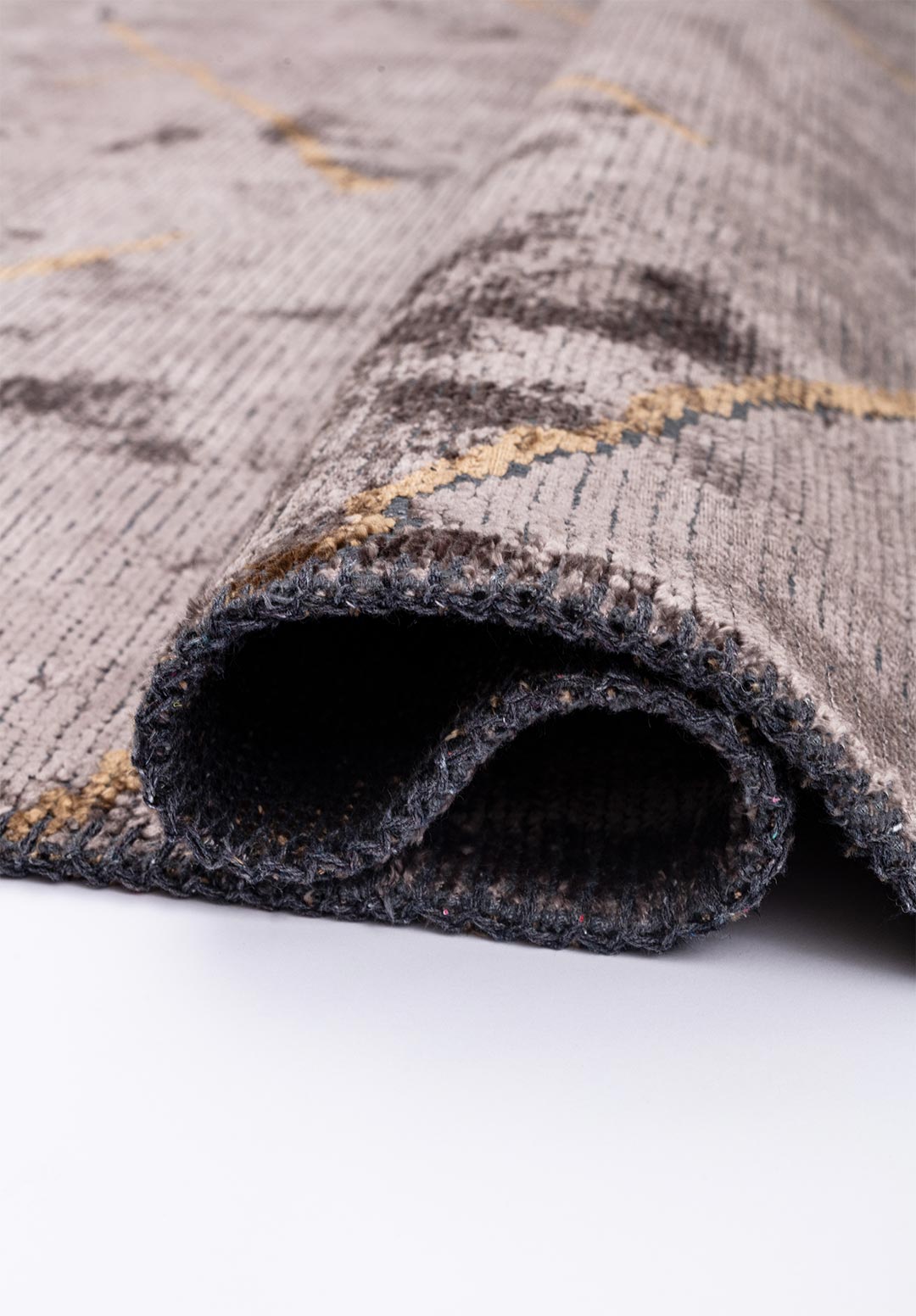 WAVE LIGHT BROWN - DARK GREY RUG