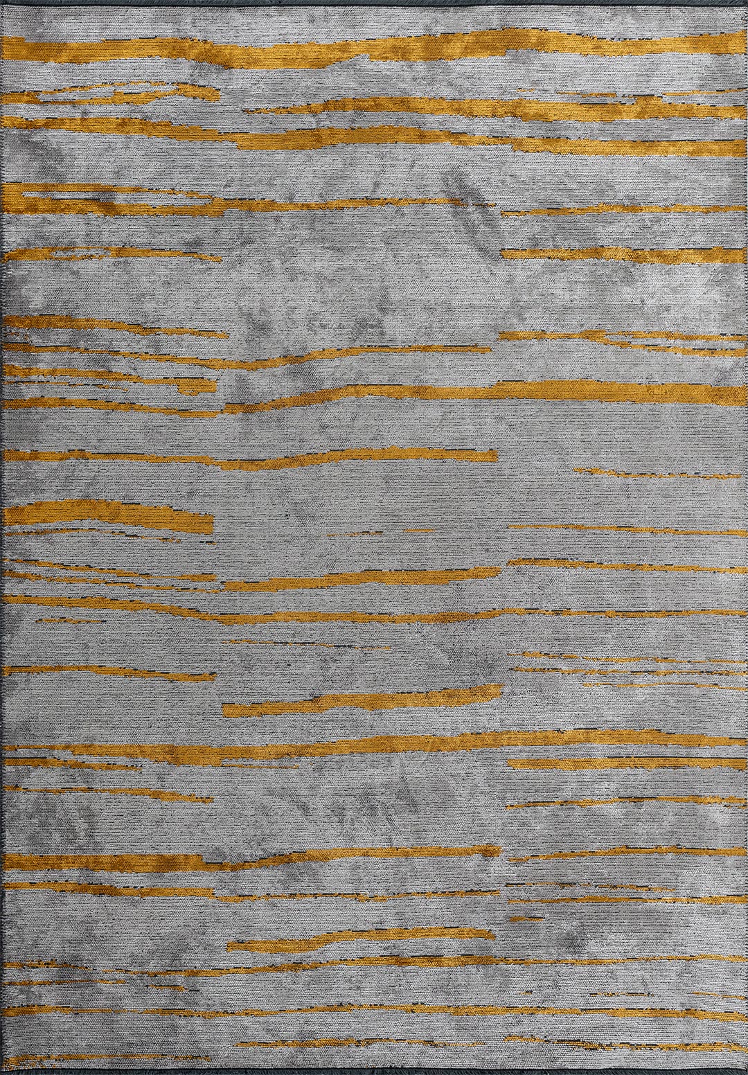 FLOW MUSTARD - GREY RUG