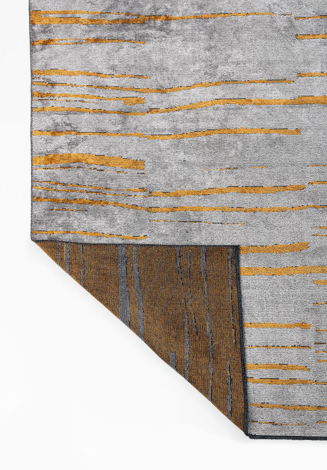 FLOW MUSTARD - GREY RUG