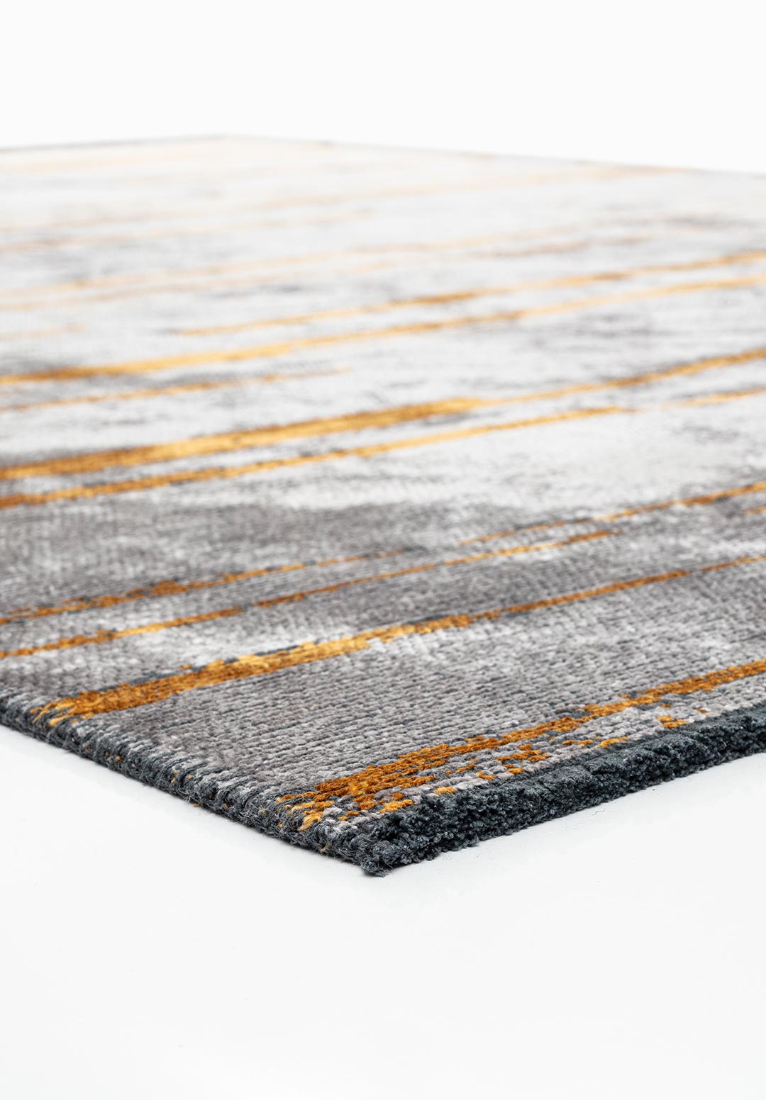 FLOW MUSTARD - GREY RUG