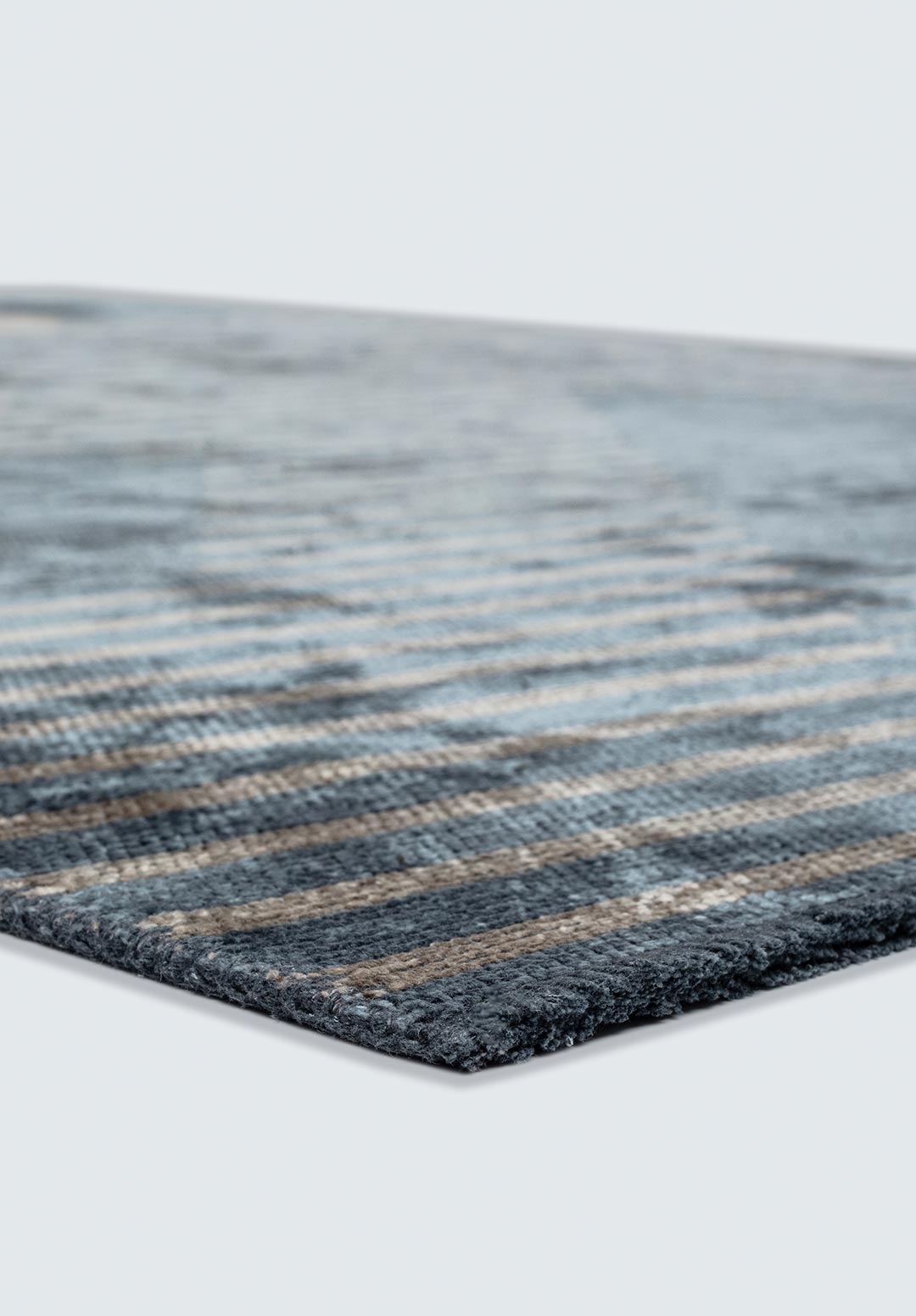 LINES BLUE - BEIGE RUG