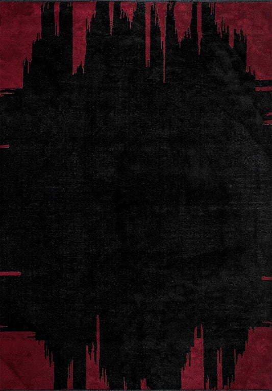 CAGE BLACK - RED RUG