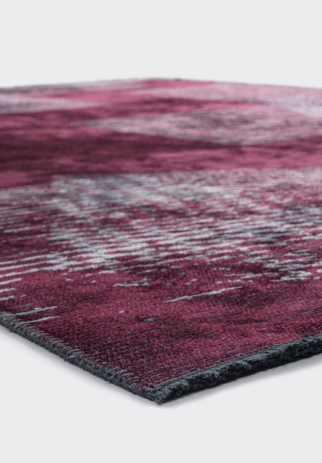 MATRIX DARK DAMSON - ICE BLUE RUG