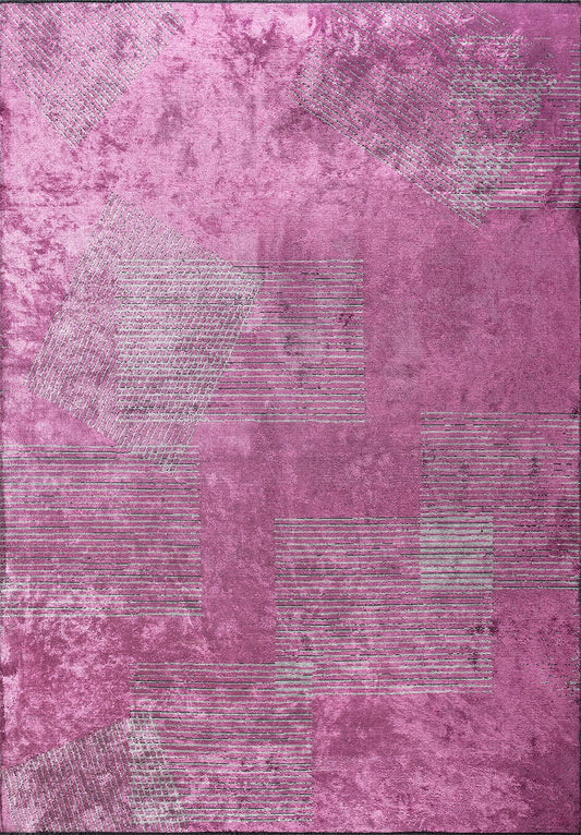 MATRIX PINK - LIGHT GREY RUG