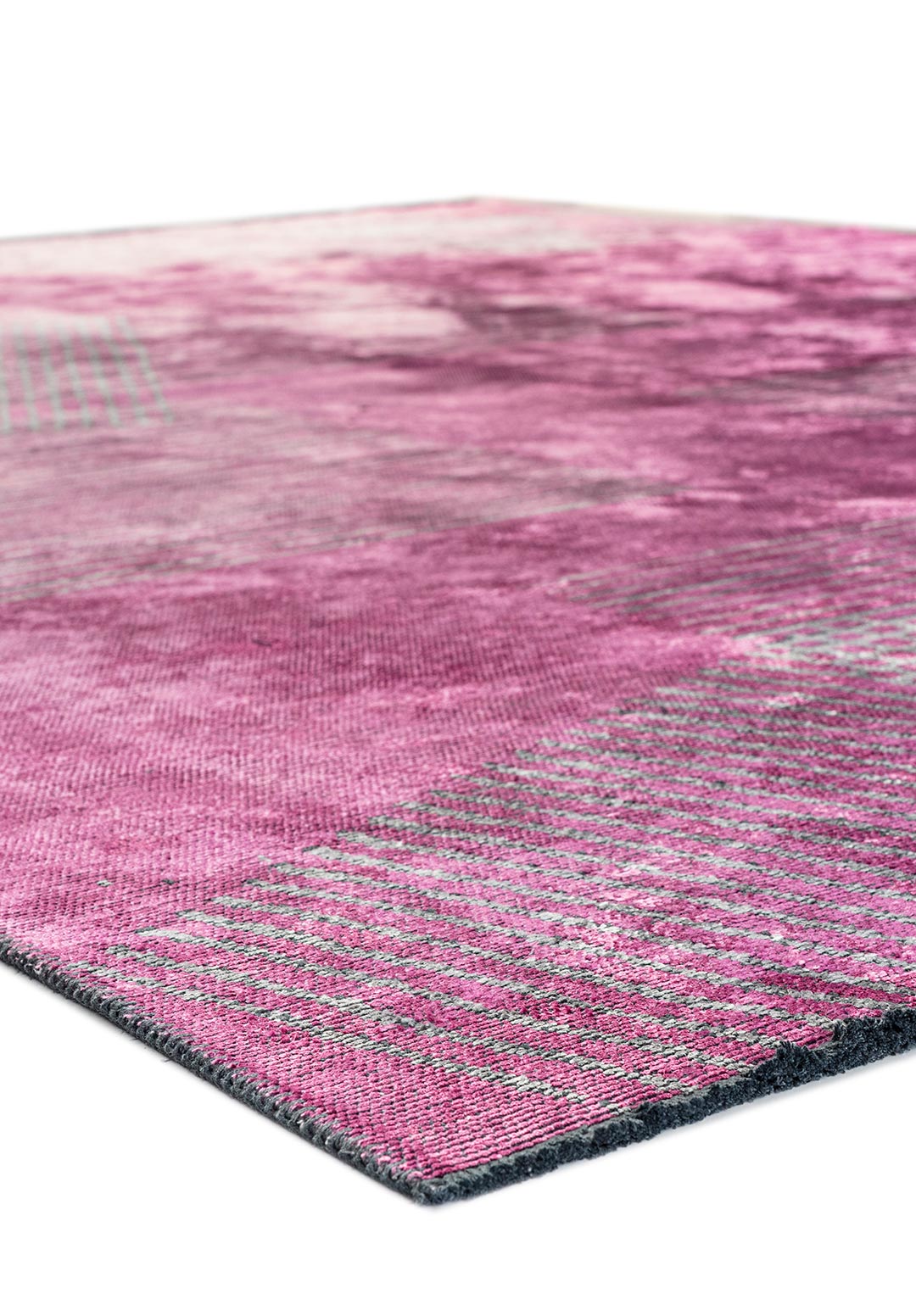 MATRIX PINK - LIGHT GREY RUG