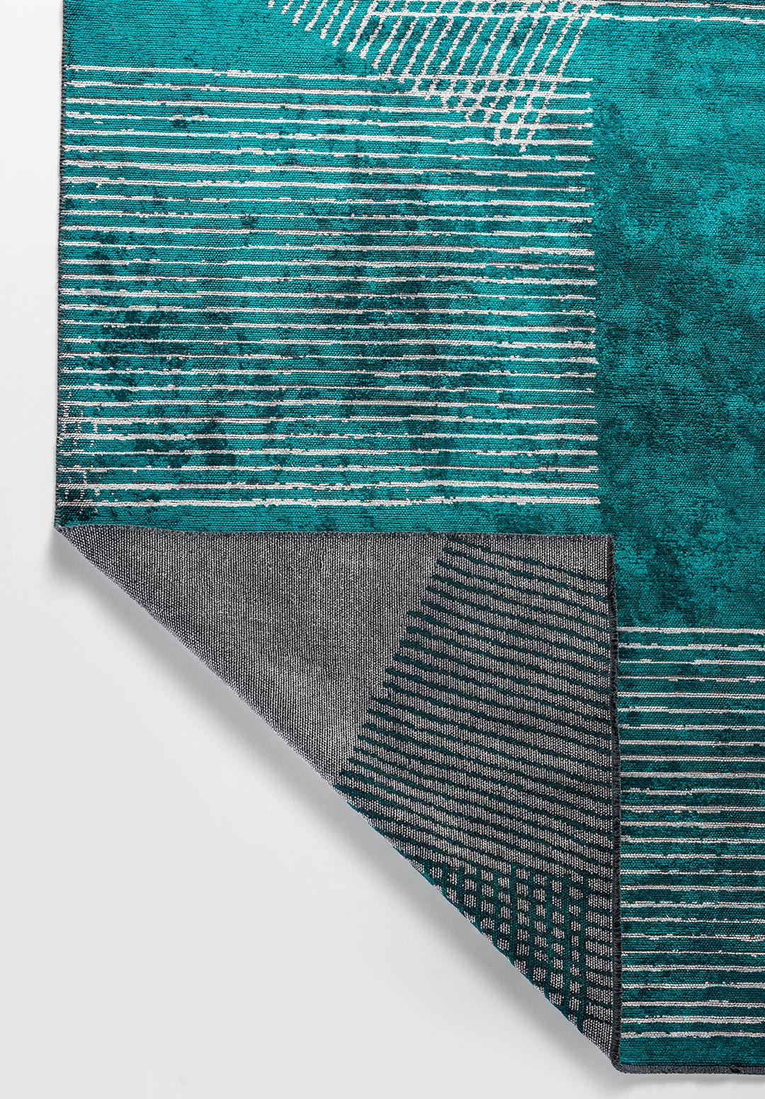 MATRIX DARK TURQUOISE - LIGHT GREY RUG