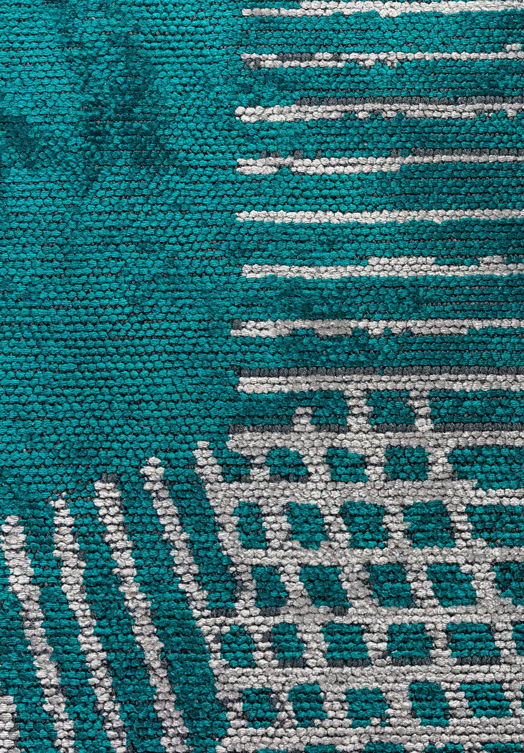 MATRIX DARK TURQUOISE - LIGHT GREY RUG