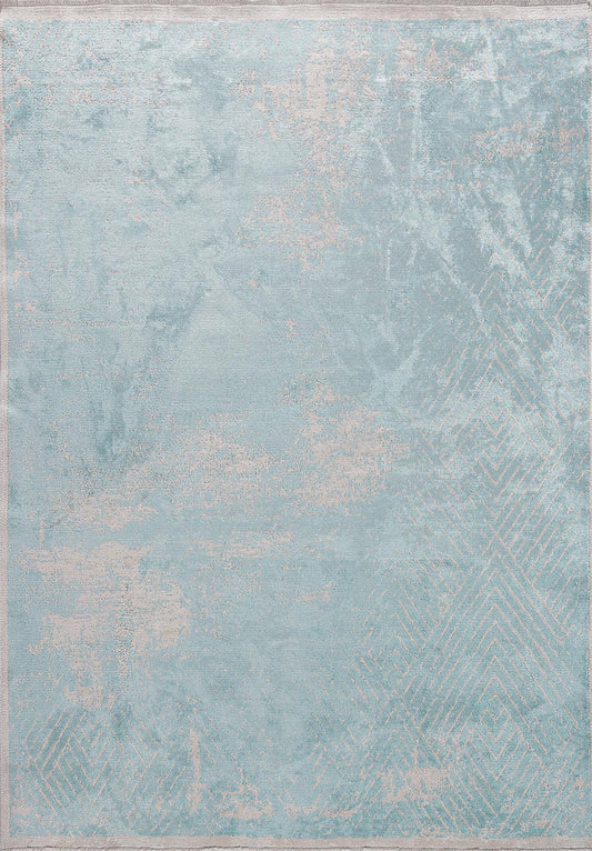 SLIT ECRU - ICE BLUE RUG