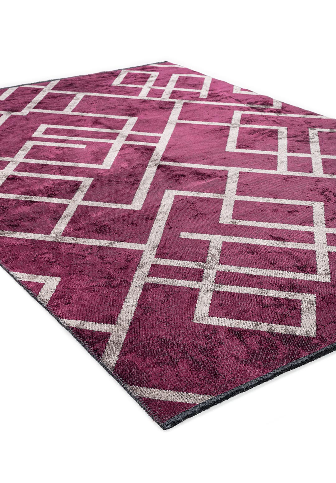 CHANNEL DARK DAMSON - DARK GREY RUG