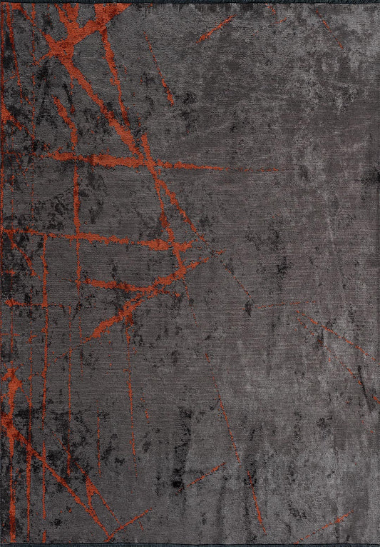 CRACK DARK TERRA - CHARCOAL RUG