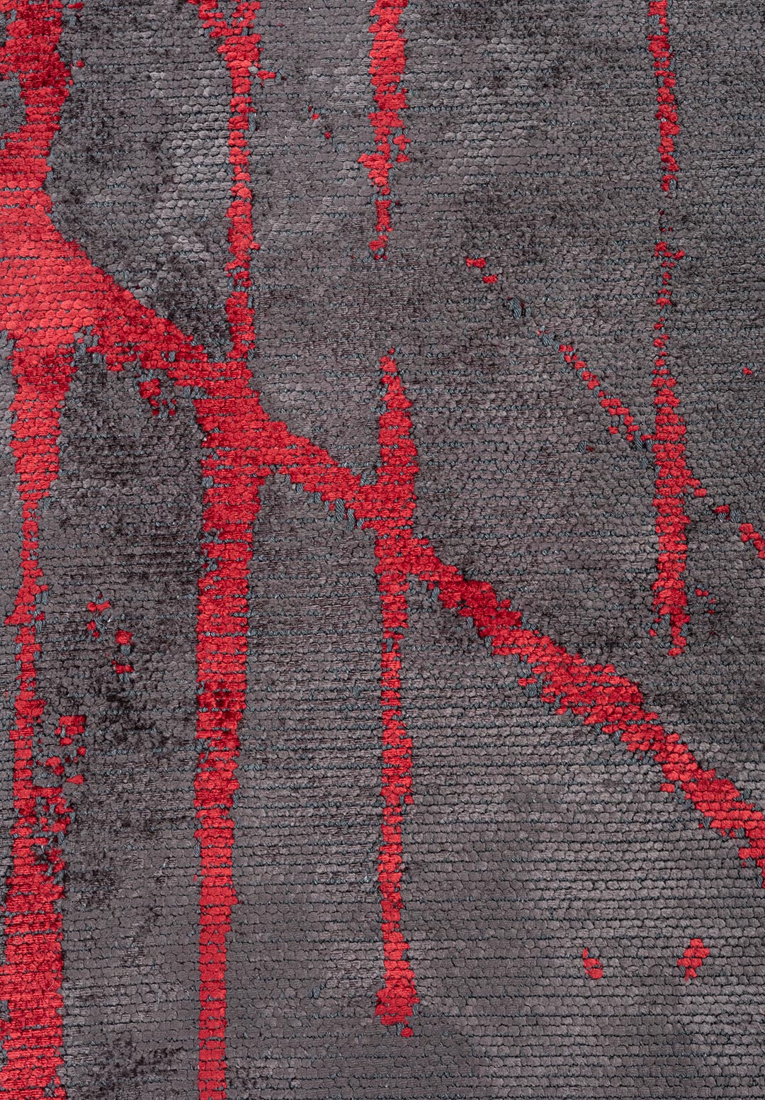 CRACK RED - CHARCOAL RUG