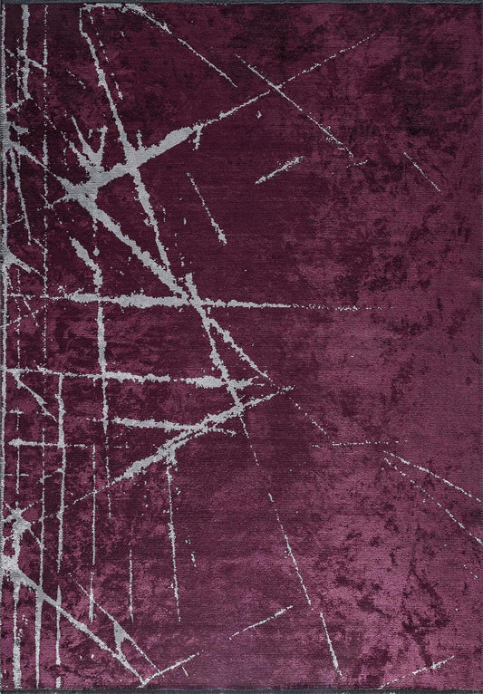 CRACK ICE BLUE - DARK DAMSON RUG