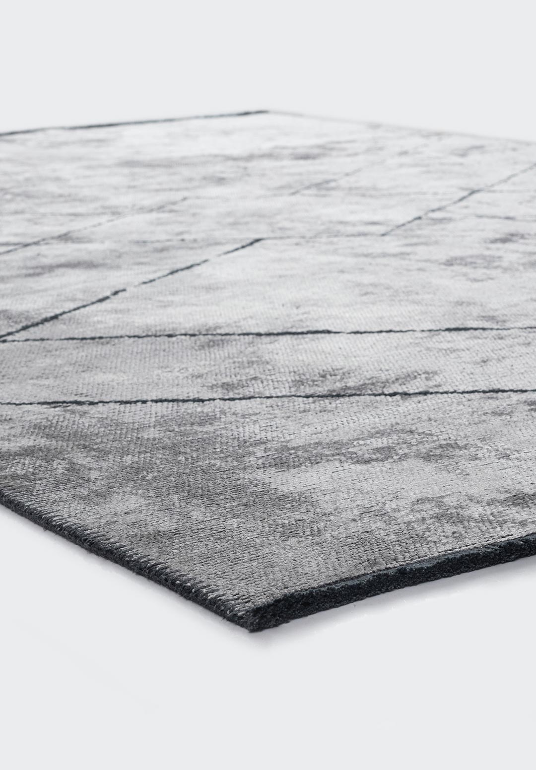 SPIDER MATTE BLACK - LIGHT GREY RUG