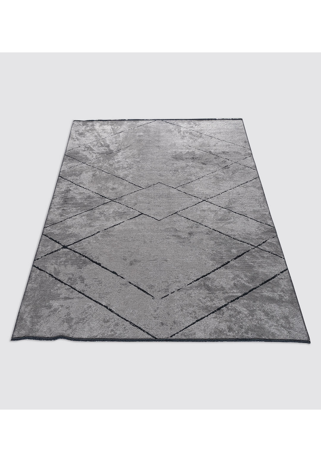 SPIDER MATTE BLACK - LIGHT GREY RUG