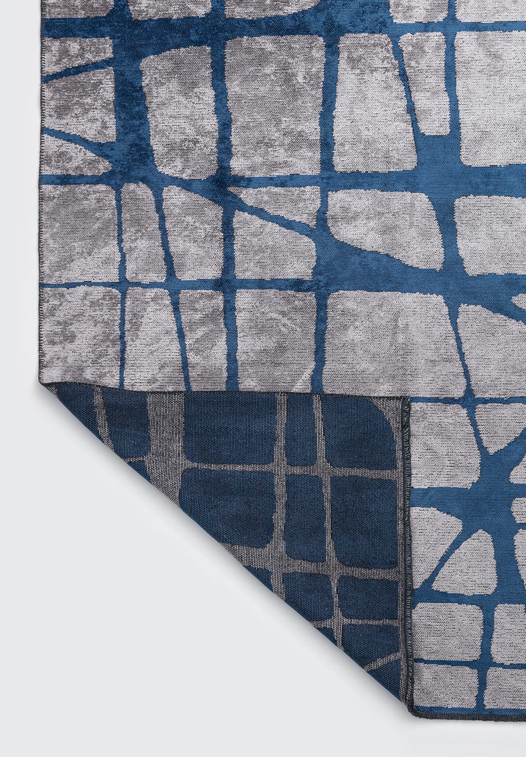 WEB NAVY BLUE - LIGHT GREY RUG