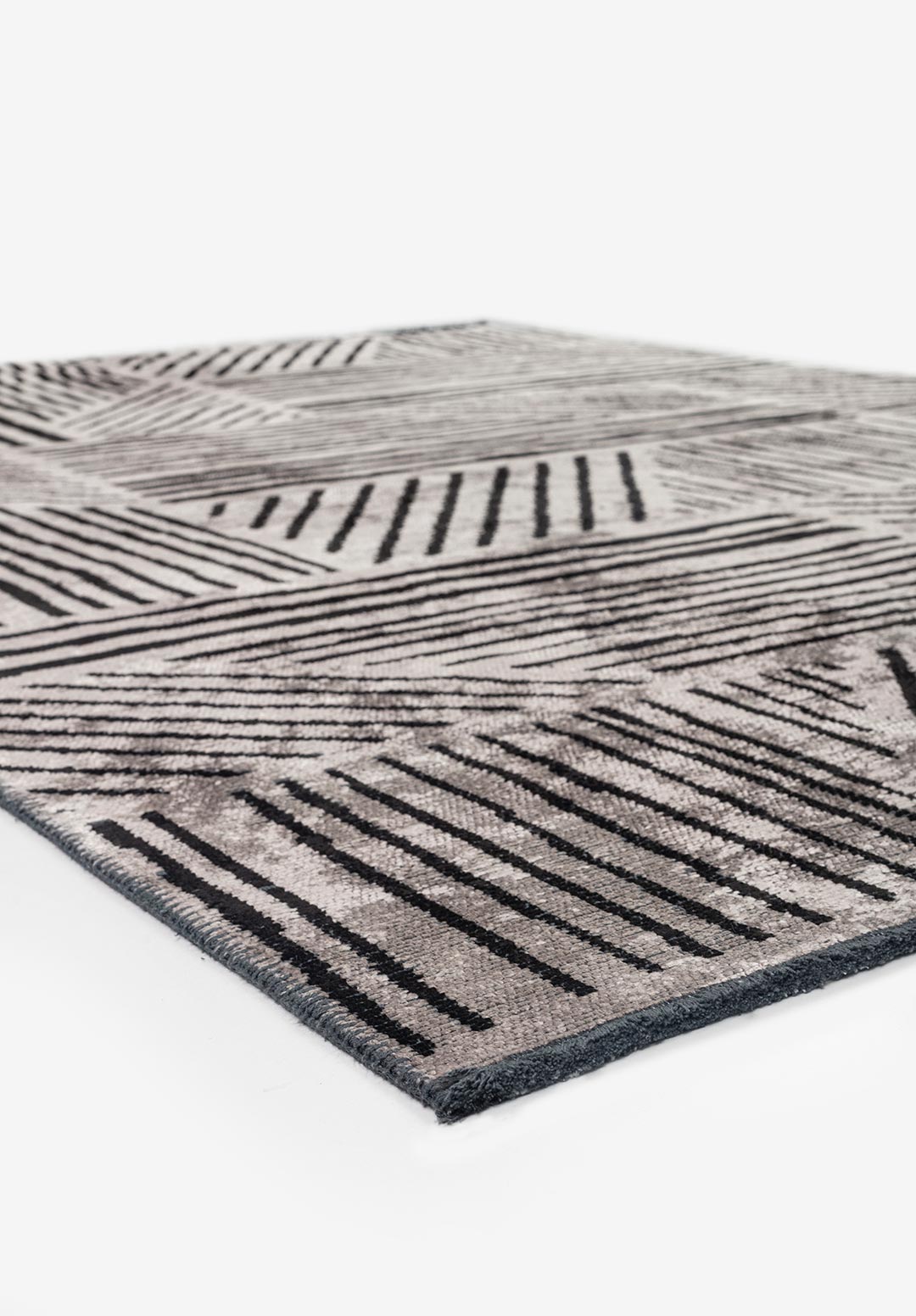 FIELD BLACK - LIGHT GREY RUG