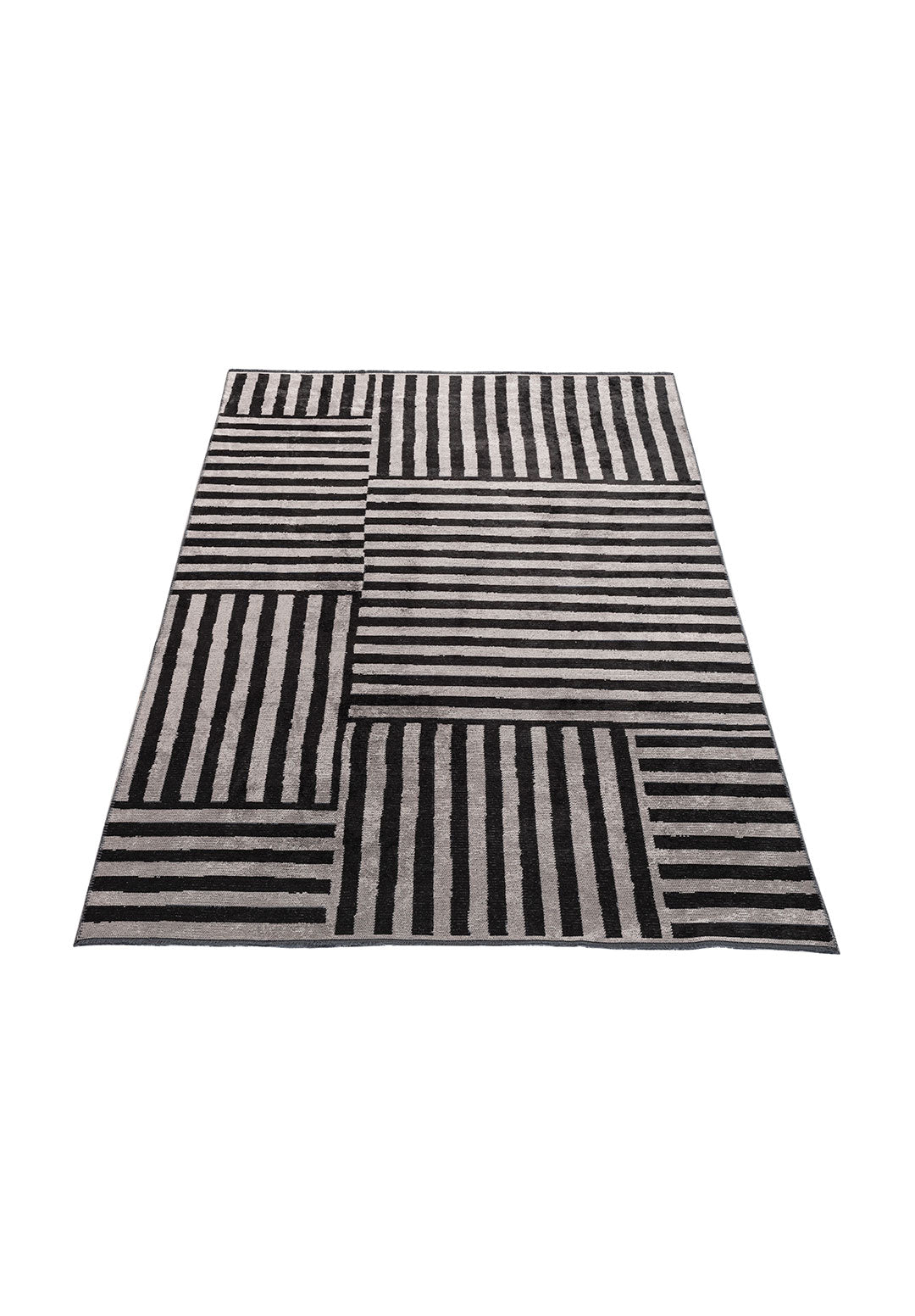 CHECK BLACK - LIGHT GREY RUG