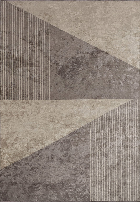 VERTEX DARK GREY - CREAM RUG