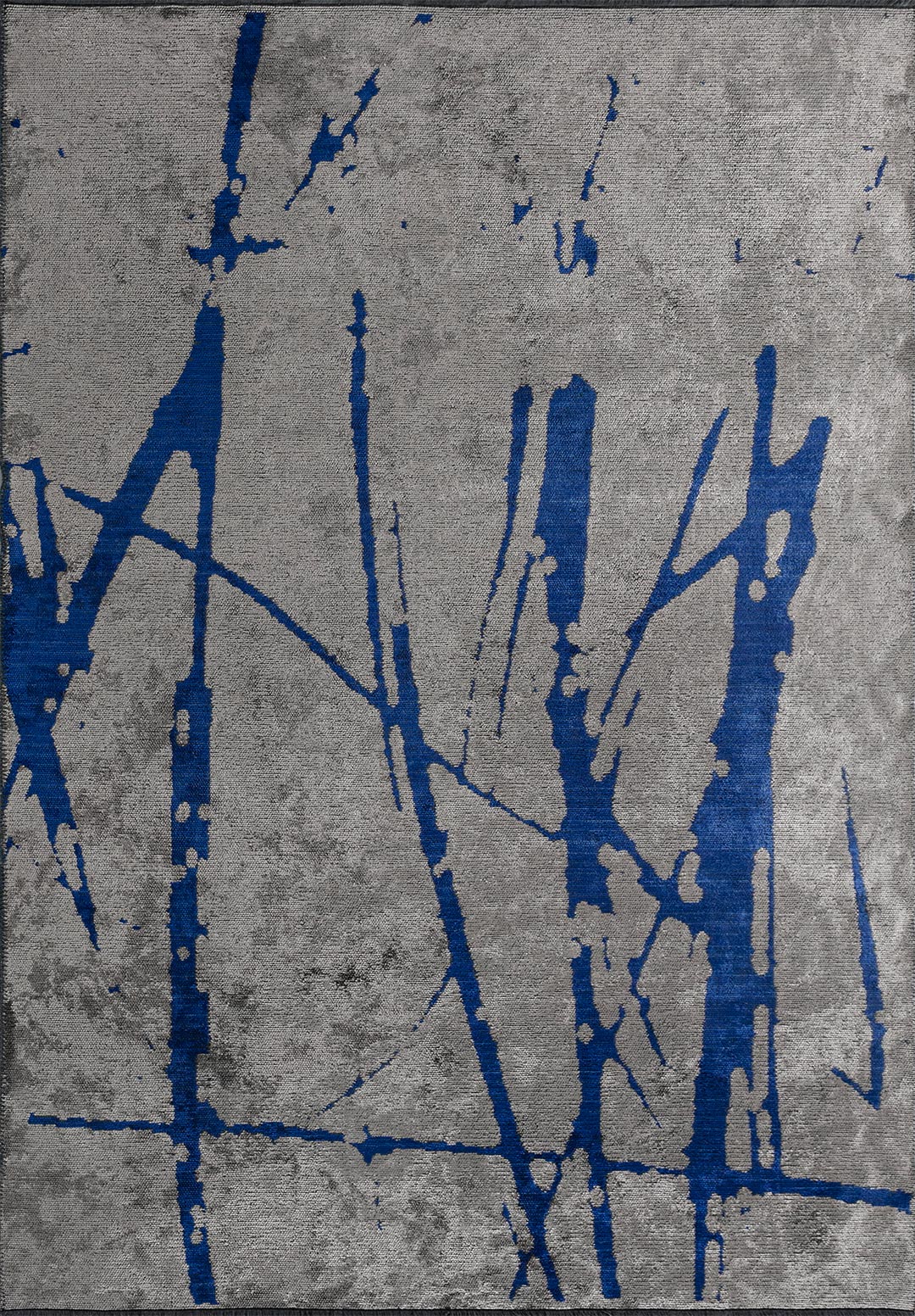 SKETCH SAX BLUE - LIGHT GREY RUG