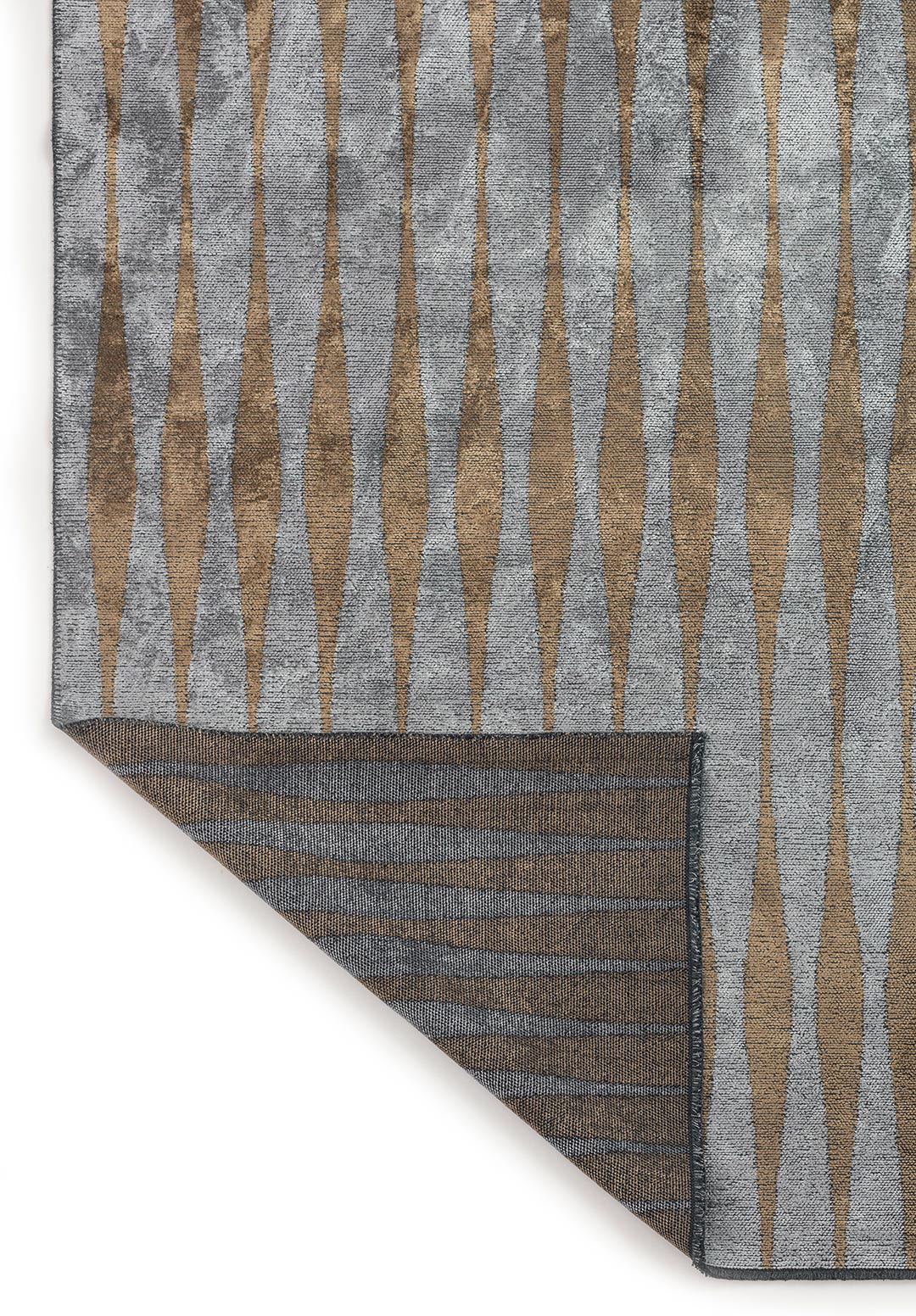 MERIDIAN LIGHT BROWN - ICE BLUE RUG