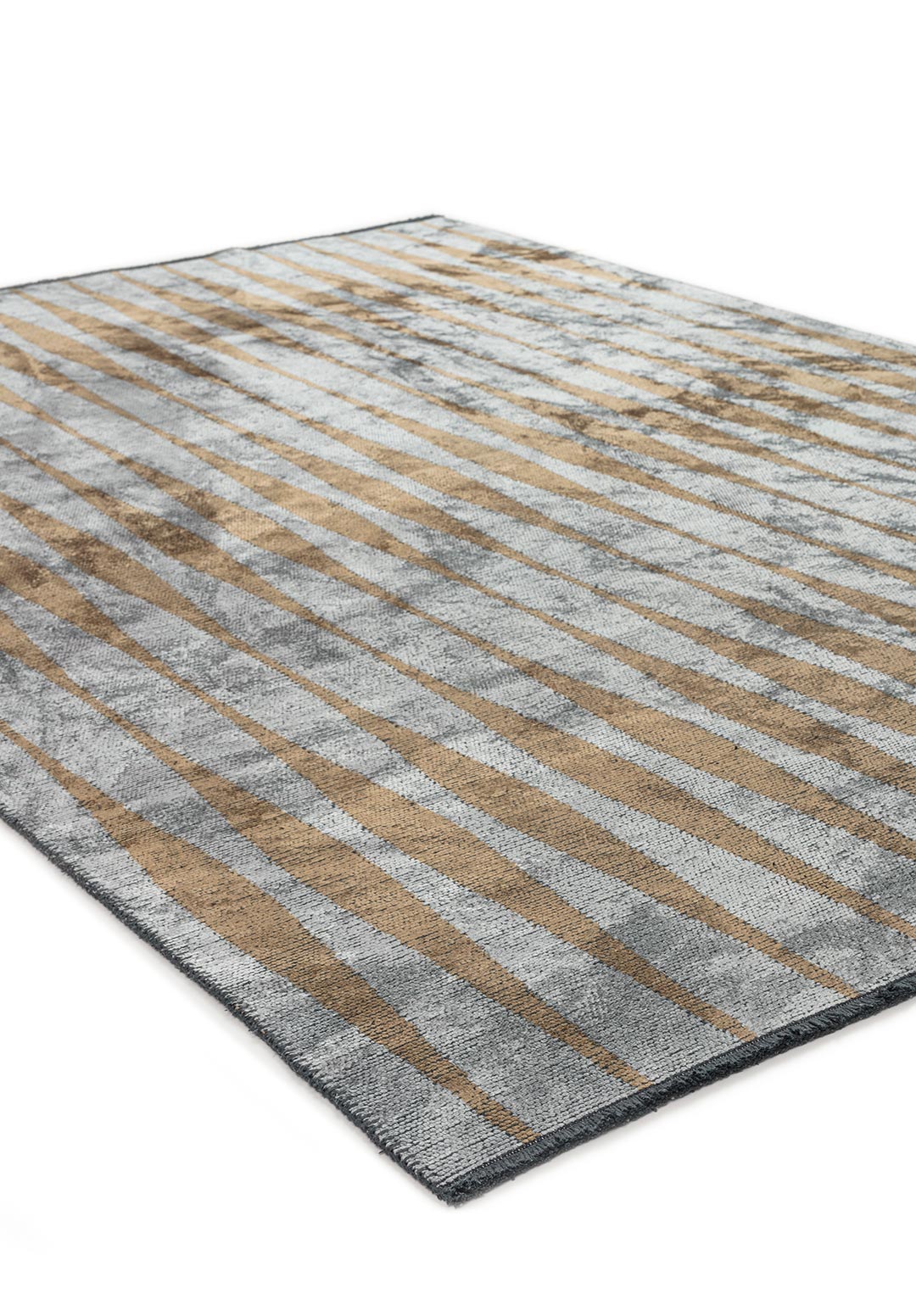 MERIDIAN LIGHT BROWN - ICE BLUE RUG