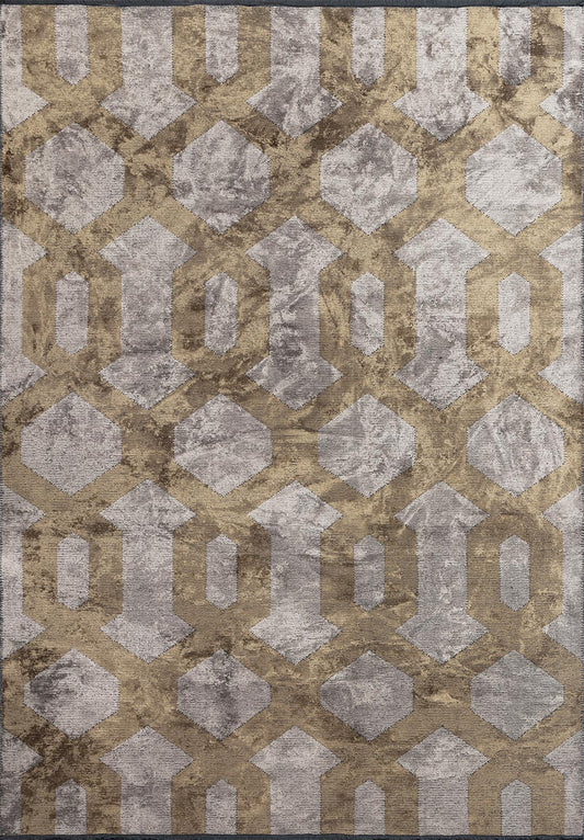 CHAIN LIGHT BROWN - BEIGE RUG