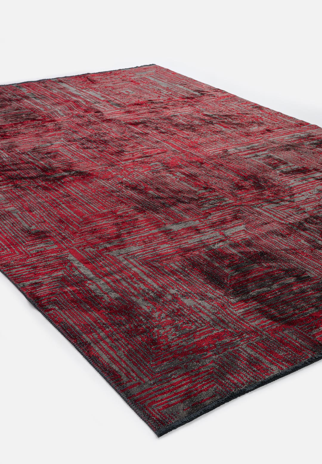 SICILY RED - ANTHRACITE RUG