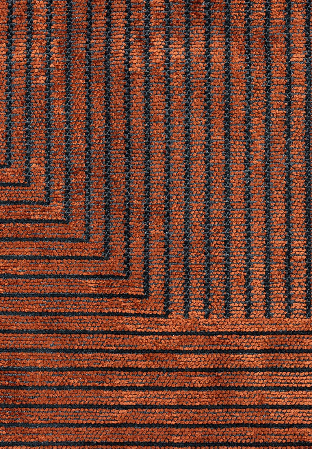 ILLUSION BLACK - RUST RUG