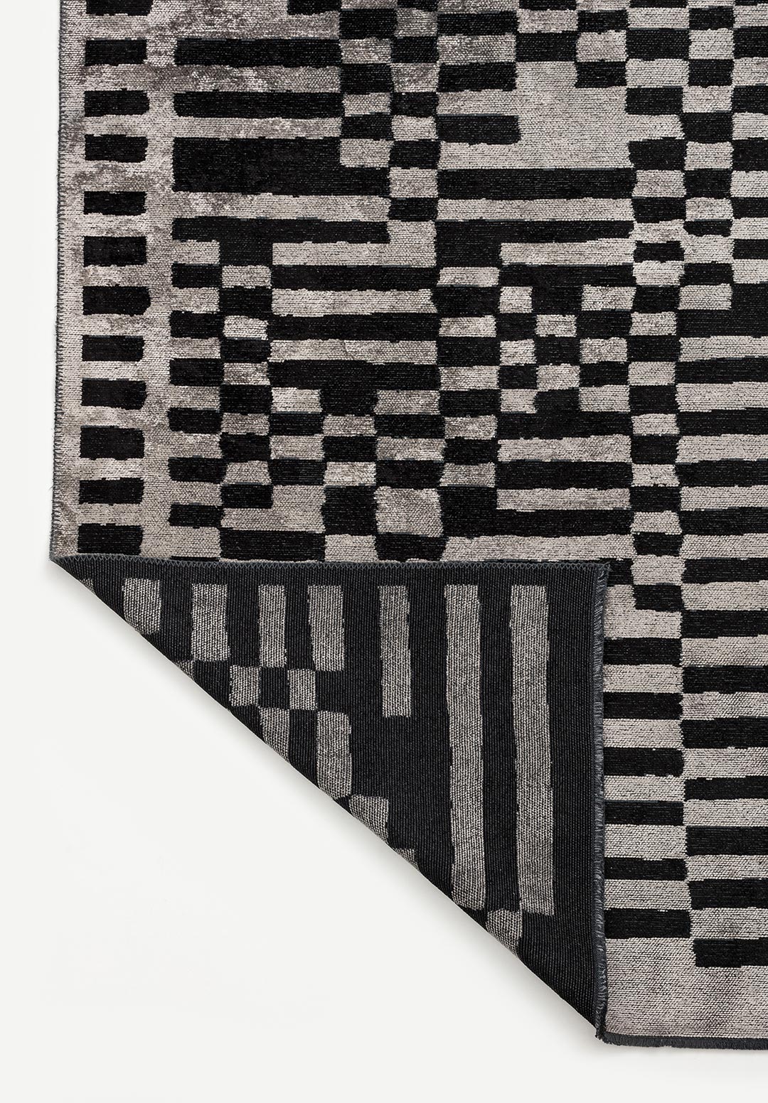 DOMINO BLACK - CREAM RUG