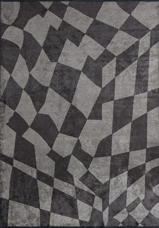 FLAG CHARCOAL - CREAM RUG