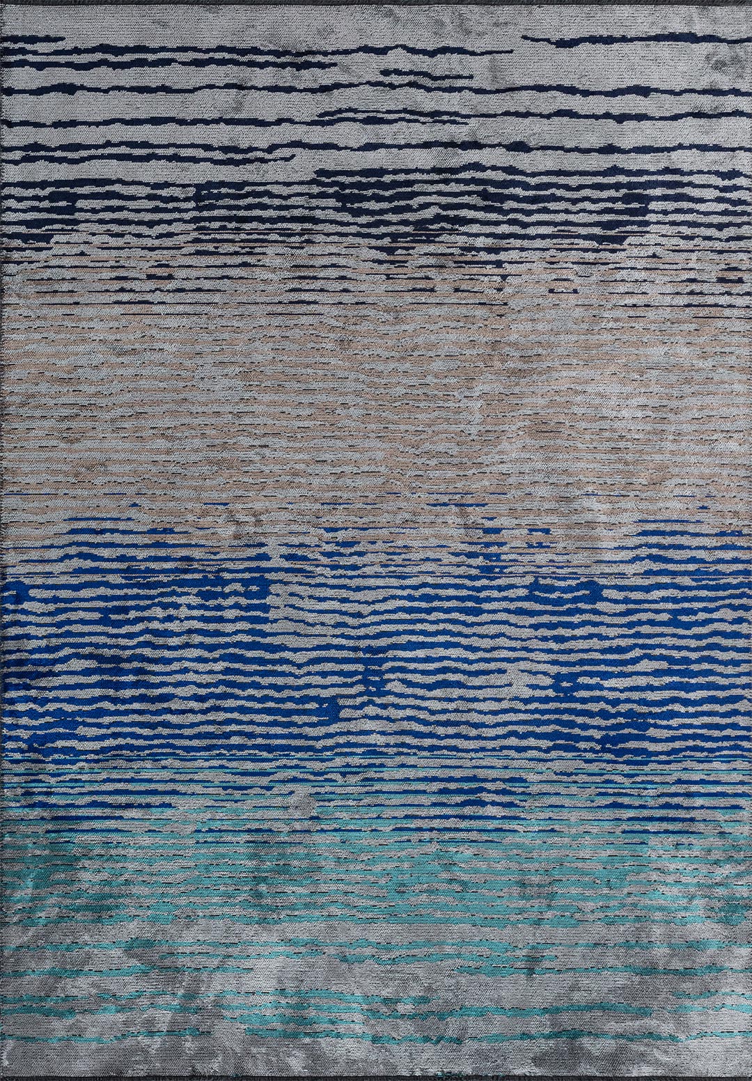 MAUI DARK NAVY - NOUGAT - SAX BLUE - TURQUOISE - ICE BLUE RUG