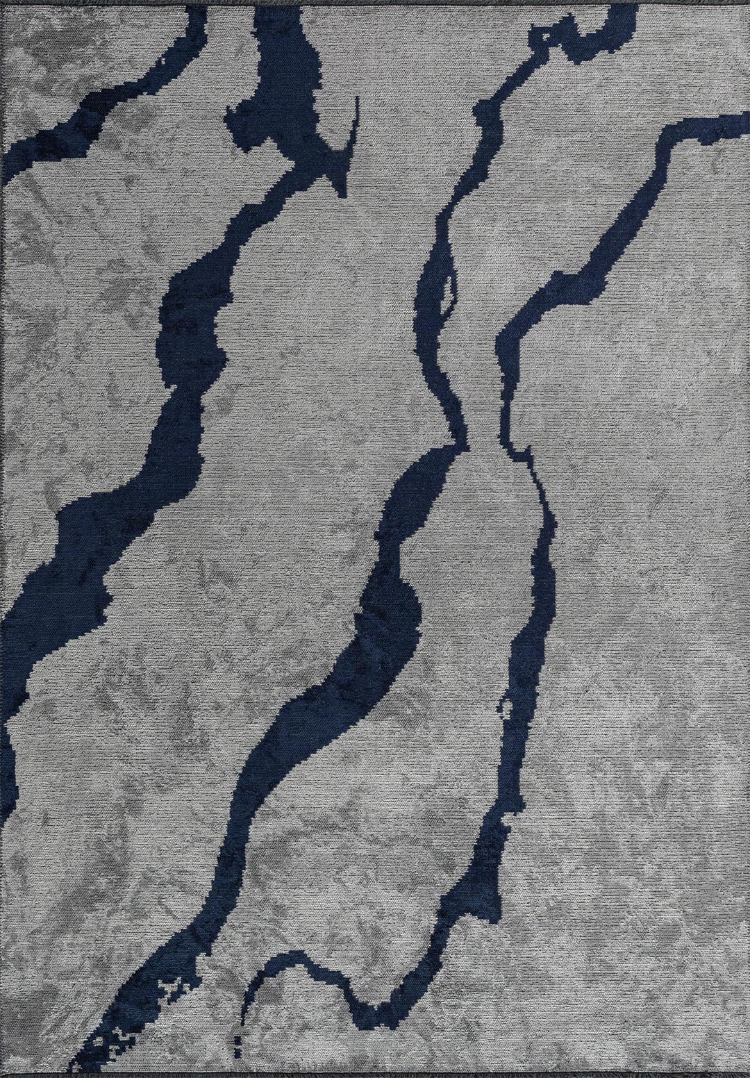 AURA DARK NAVY - ICE BLUE RUG