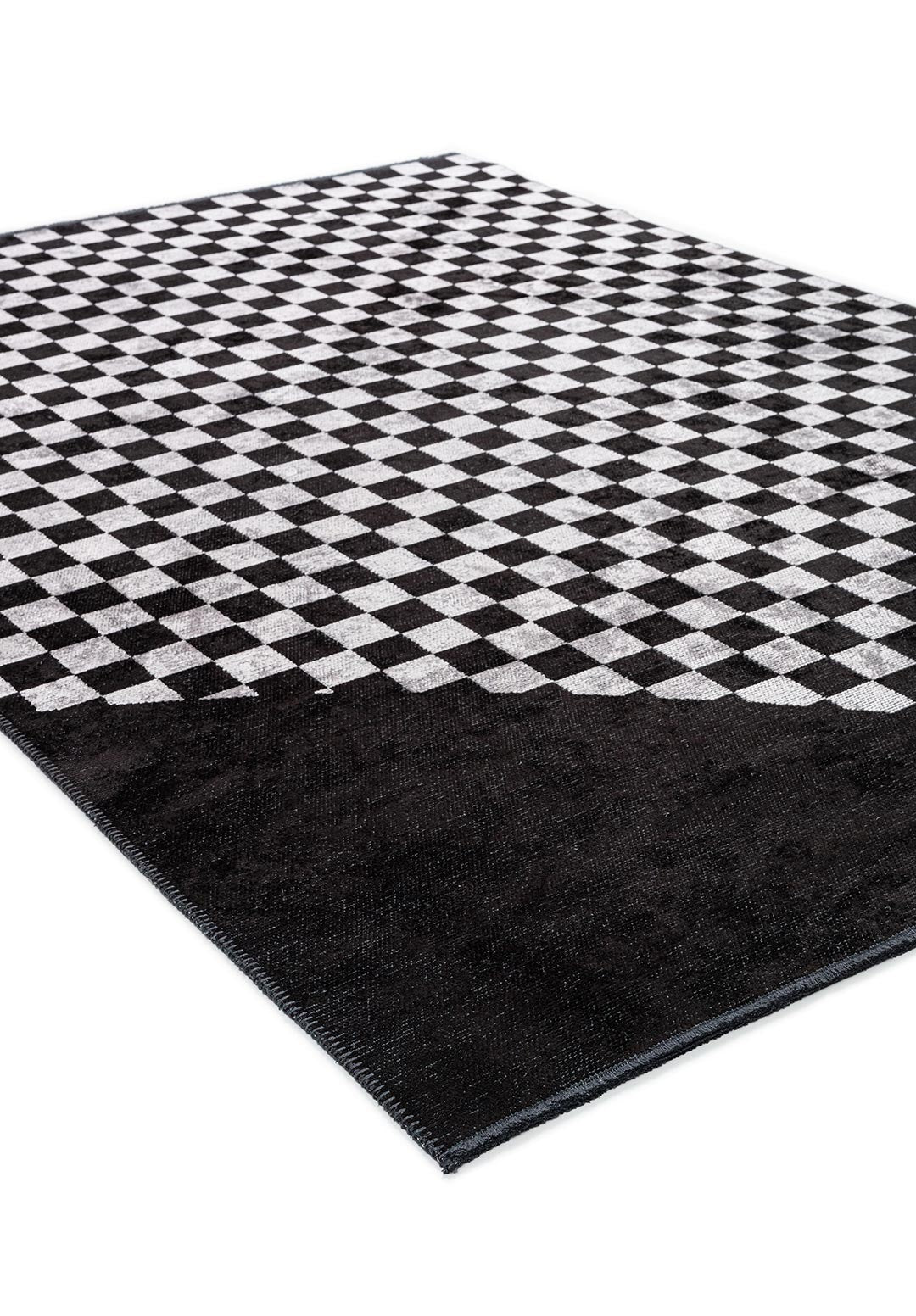 HOLOGRAM LIGHT GREY - BLACK RUG