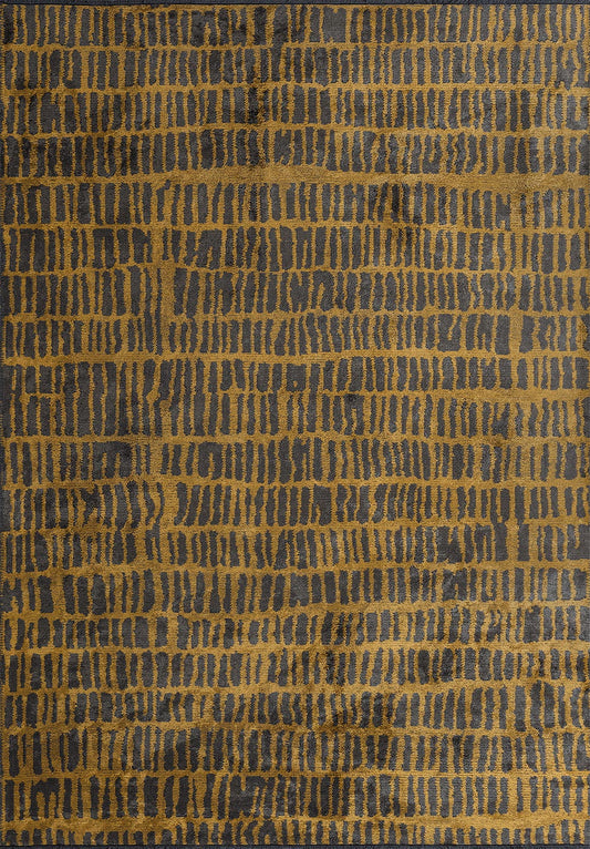 NET ANTHRACITE - MUSTARD RUG