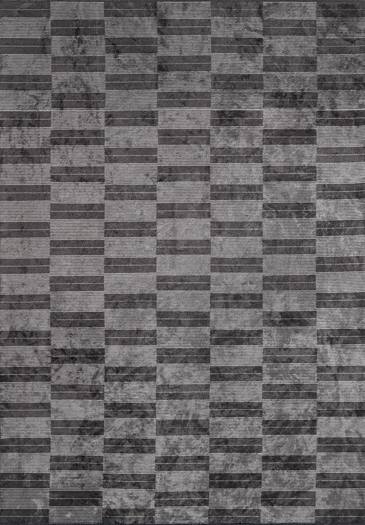 GLITCH CHARCOAL - GREY RUG