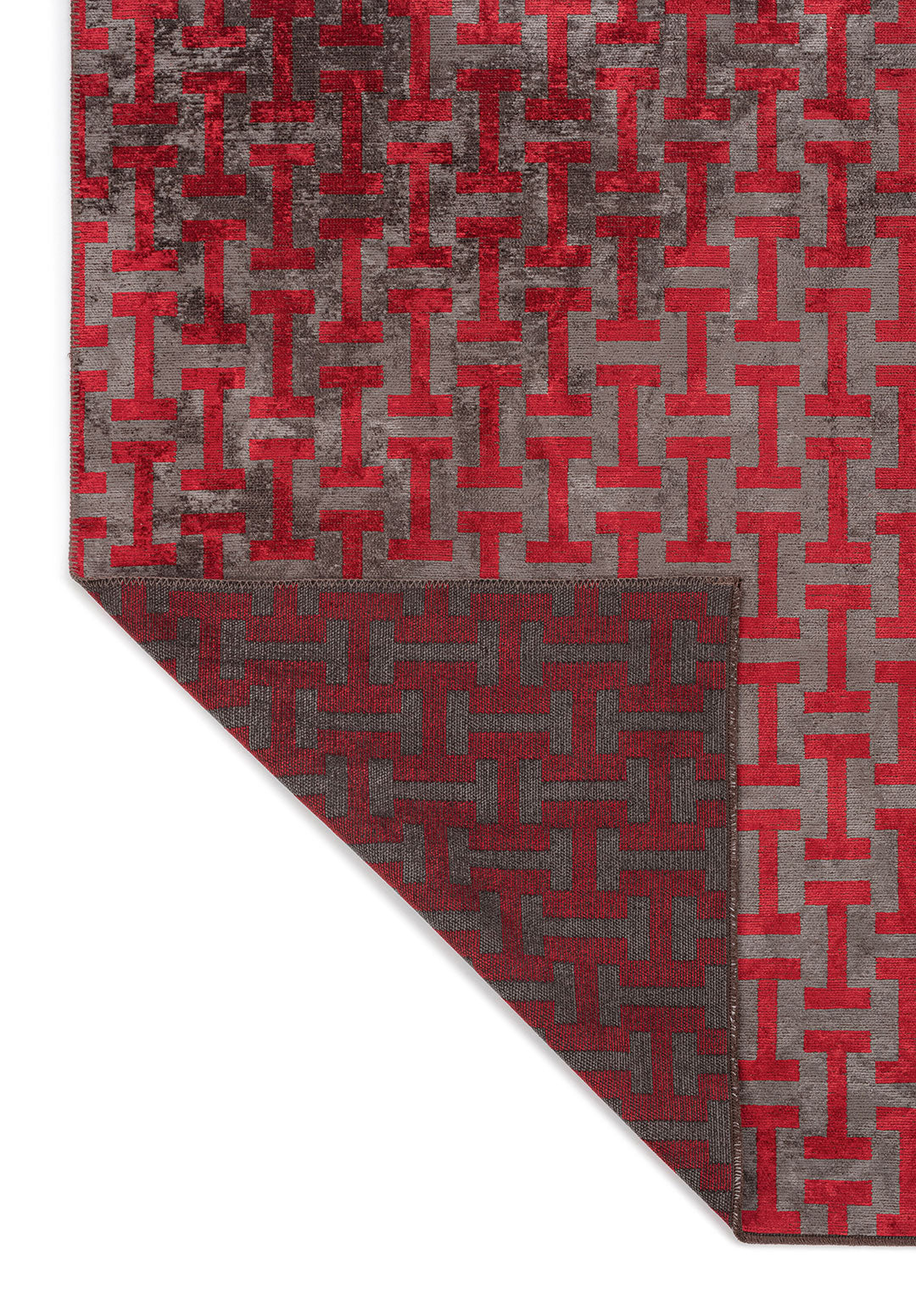 TIFFANY ANTHRACITE - RED RUG