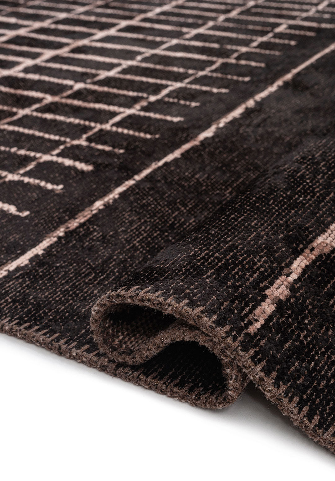 PERSPECTIVE COPPER - BLACK RUG