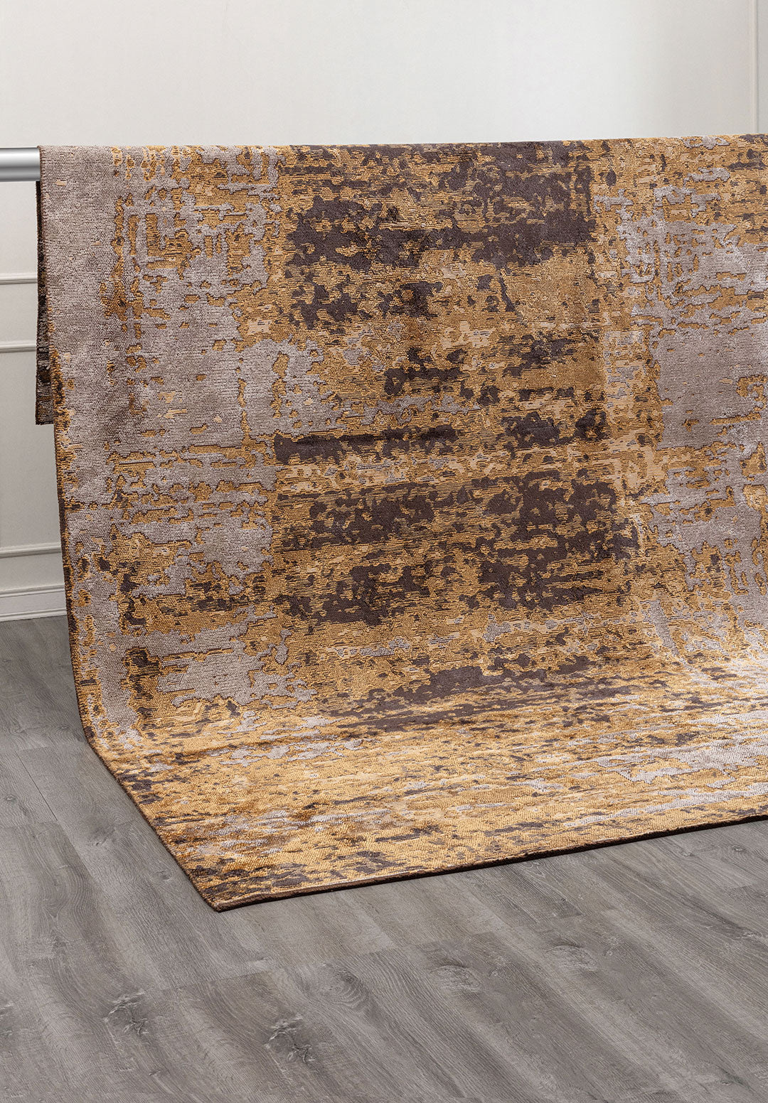 NEBULA CHARCOAL - GOLD - LIGHT GREY RUG