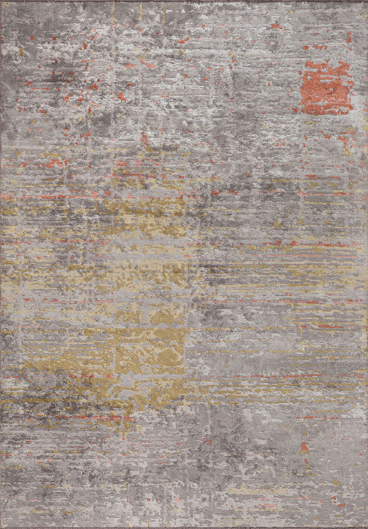 DAWN GREY - OLIVE GREEN - CORAL - BONE RUG