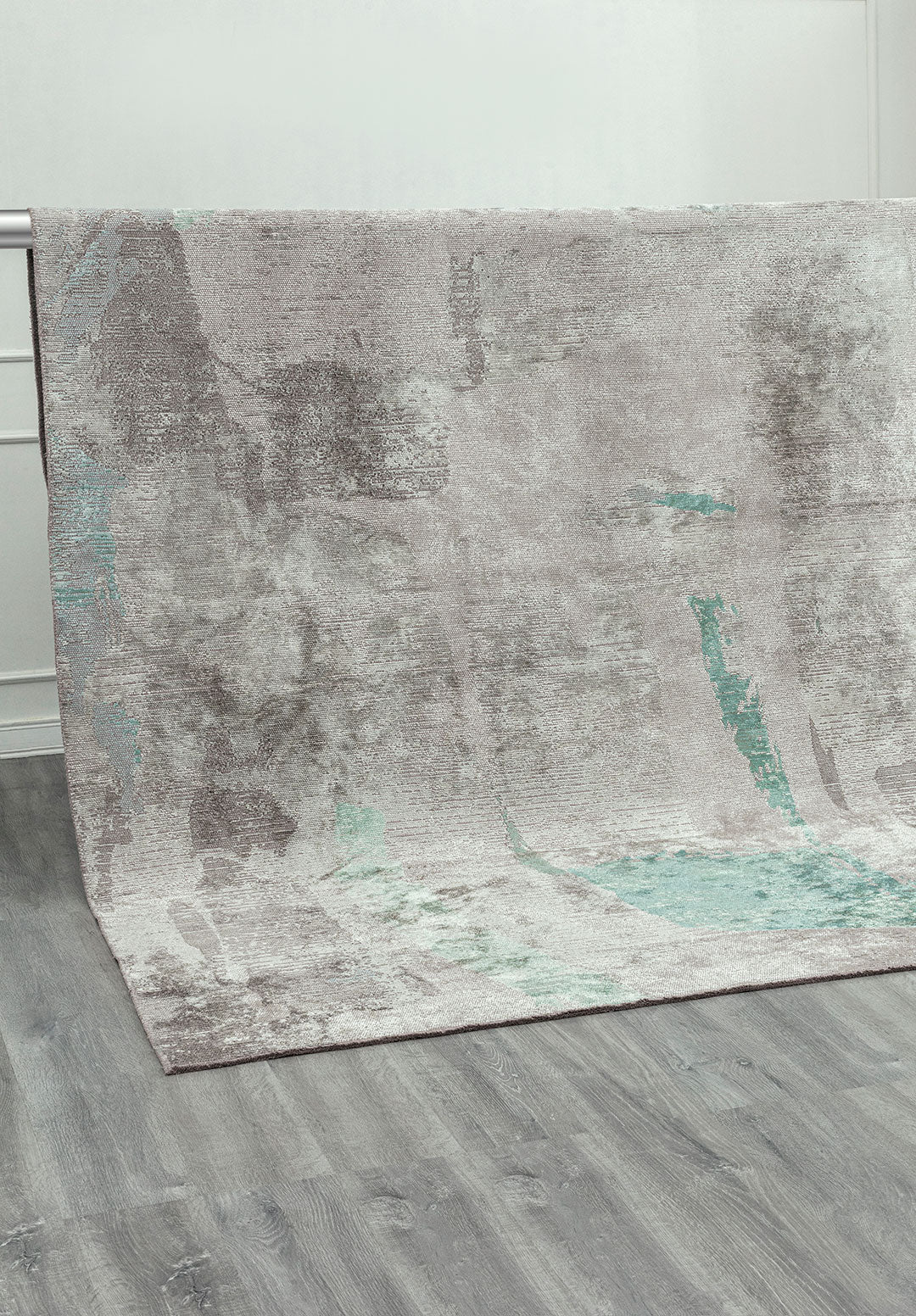 BLISS RIVER GREEN - ICE BLUE - GREY - BONE RUG