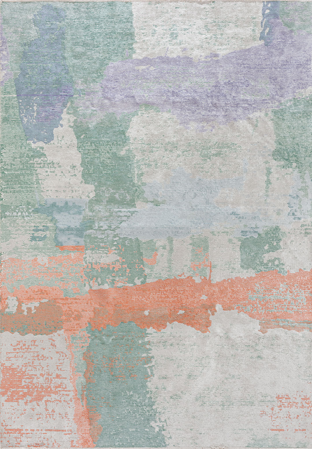 LUSH ECRU - RIVER GREEN - LIGHT CORAL - LIGHT GREY - ICE BLUE - LILAC RUG