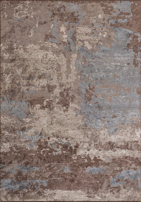 QUASAR STONE - BLUE - DARK MINK - DARK GREY RUG