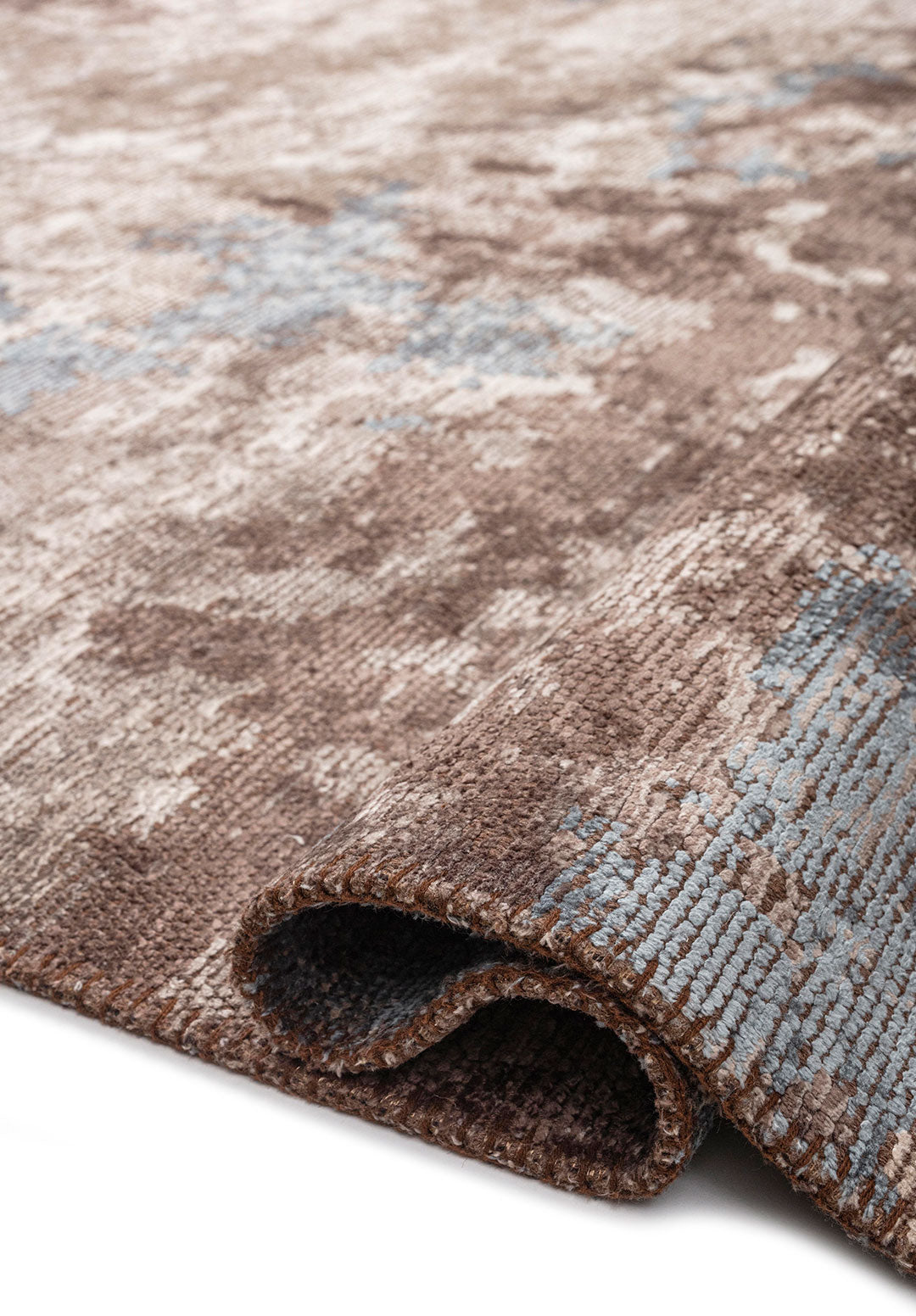 QUASAR STONE - BLUE - DARK MINK - DARK GREY RUG